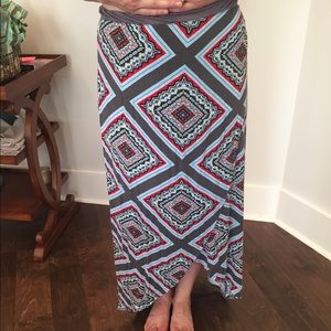 Patterned high low Anthro skirt
